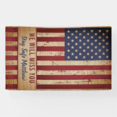 Banderoles Drapeau américain du Parti de la Défense (Horizontal)