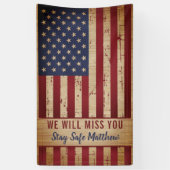 Banderoles Drapeau américain du Parti de la Défense (Vertical)