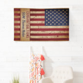 Banderoles Drapeau américain du Parti de la retraite militair (En situation)