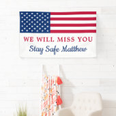 Banderoles Drapeau américain du parti Patriotic Military (En situation)