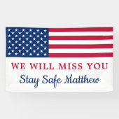 Banderoles Drapeau américain du parti Patriotic Military (Horizontal)