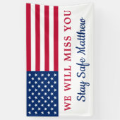 Banderoles Drapeau américain du parti Patriotic Military (Vertical)