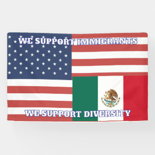 Banderoles Drapeau américain et drapeau mexicain - Nous somme