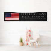 Banderoles Drapeau américain | gigantesque long (En situation)