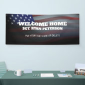 Banderoles Drapeau américain | Gradation transparente | Noir (Salon professionnel)