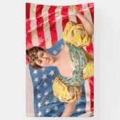 Banderoles Drapeau américain Lady Liberty Independence (Vertical)