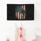 Banderoles Drapeau américain lutte contre le drapeau américai (En situation)