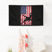 Banderoles Drapeau américain lutte contre le drapeau américai (En situation)