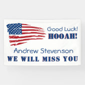 Banderoles Drapeau américain - Militaire à la défaite (Horizontal)