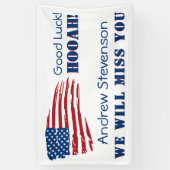 Banderoles Drapeau américain - Militaire à la défaite (Vertical)