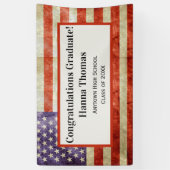 Banderoles Drapeau américain Parti de graduation patriotique  (Vertical)