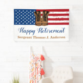 Banderoles Drapeau américain patriotique de retraite de l'arm (En situation)