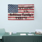 Banderoles Drapeau américain patriotique sur la calligraphie (Salon professionnel)