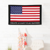Banderoles Drapeau américain personnalisable (En situation)