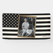 Banderoles Drapeau américain personnalisé avec votre photo, d (Horizontal)