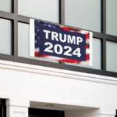 Banderoles Drapeau américain Trump 2024 (Bâtiment extérieur)