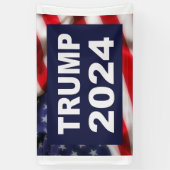 Banderoles Drapeau américain Trump 2024 (Vertical)