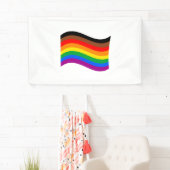 Banderoles Drapeau arc-en-ciel de Philly Pride (En situation)