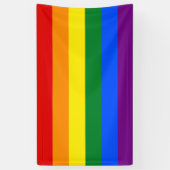 Banderoles Drapeau arc-en-ciel LGBT (Vertical)