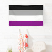 Banderoles Drapeau asexuel de fierté (En situation)