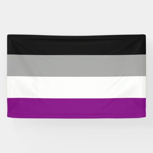 Banderoles Drapeau asexuel de fierté (Horizontal)