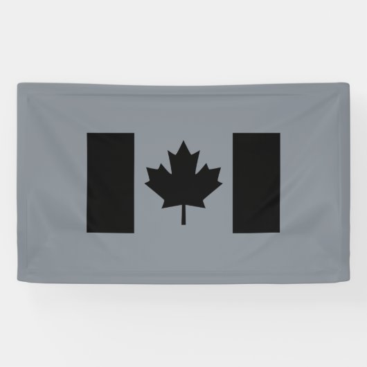 Banderoles Drapeau canadien en graphisme noir (Horizontal)