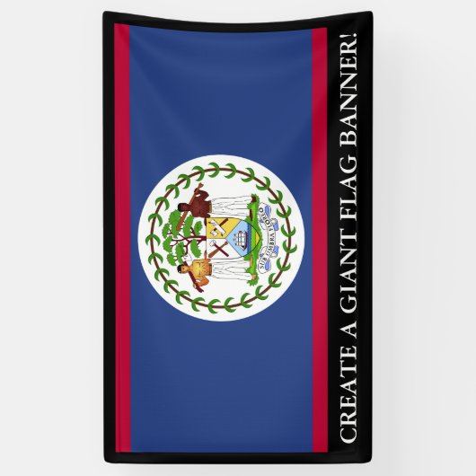 Banderoles Drapeau classique de Belize (Vertical)
