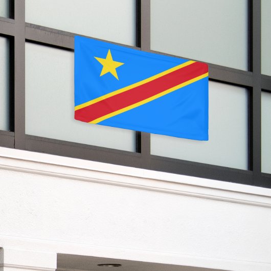 Banderoles Drapeau Congo Kinshasa (Bâtiment extérieur)