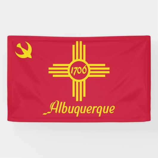 Banderoles Drapeau d'Albuquerque (Nouveau-Mexique) (Horizontal)