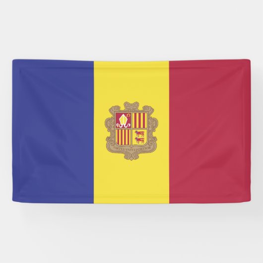Banderoles drapeau d'Andorre (Horizontal)