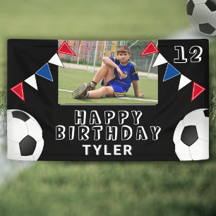 Banderoles Drapeau de ballon de football de Soccer anniversai