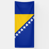 Banderoles Drapeau de Bosnie-Herzégovine patriotique (Vertical)