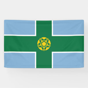Banderoles Drapeau de Derbyshire (Comté d'Angleterre, Royaume