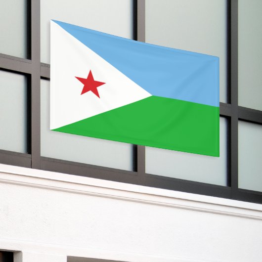 Banderoles Drapeau de Djibouti (Bâtiment extérieur)
