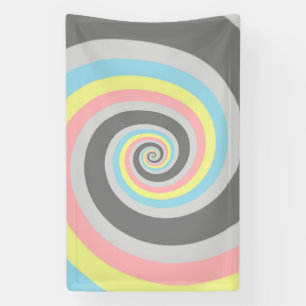 Banderoles Drapeau de fierté abstrait en spirale groovy tripa
