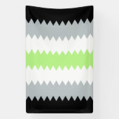 Banderoles Drapeau de fierté Agender Abstrait Groovy Boho Zig (Verticale)