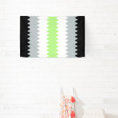 Banderoles Drapeau de fierté Agender Abstrait Groovy Boho Zig (Insitu)