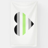 Banderoles Drapeau de fierté agender cœur (Vertical)