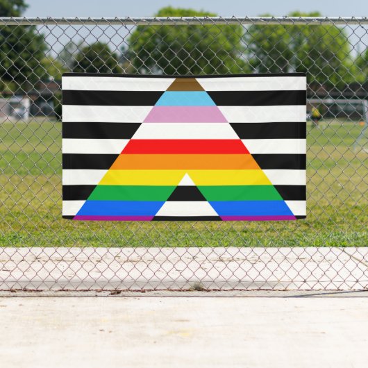 Banderoles Drapeau de fierté allié du progrès LGBTQ (En situation)
