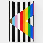 Banderoles Drapeau de fierté allié du progrès LGBTQ (Vertical)