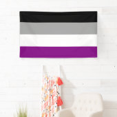 Banderoles Drapeau de fierté asexué (En situation)
