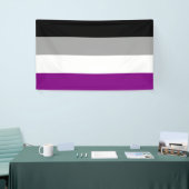 Banderoles Drapeau de fierté asexué (Salon professionnel)