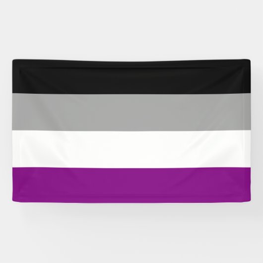 Banderoles Drapeau de fierté asexué (Horizontal)