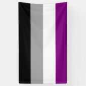 Banderoles Drapeau de fierté asexué (Vertical)