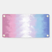 Banderoles Drapeau de fierté bigenre abstrait pastel boho moe (Horizontal)