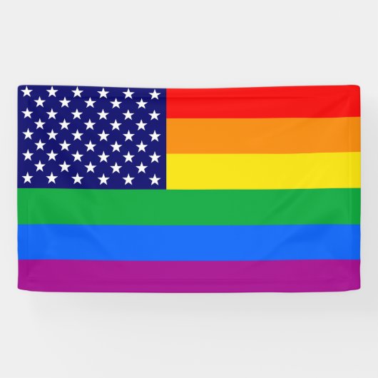 Banderoles Drapeau de fierté de Gaymerican (Horizontal)