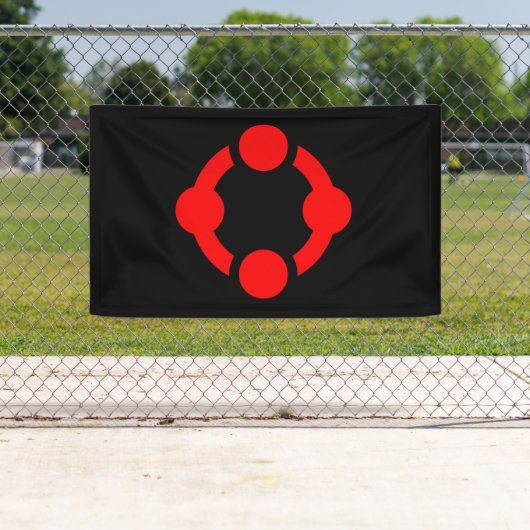 Banderoles Drapeau de fierté de niche (Noir) (En situation)