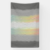 Banderoles Drapeau de fierté Demifluid Abstrait Groovy Boho T (Verticale)