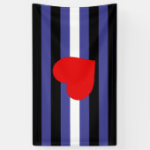 Banderoles Drapeau de fierté en cuir (Vertical)