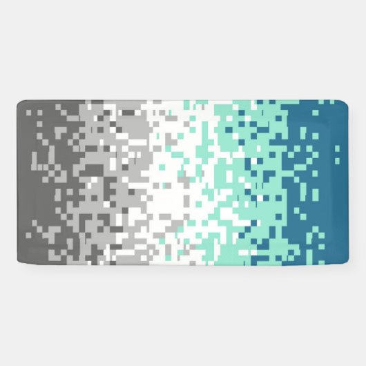 Banderoles Drapeau de fierté frayromantique abstrait pixelisé (Horizontal)
